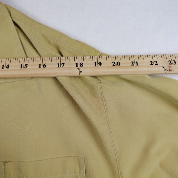 Tommy Bahama 100% Silk Shirt Beige Tan Button Down Mens Large - Picture 9 of 10